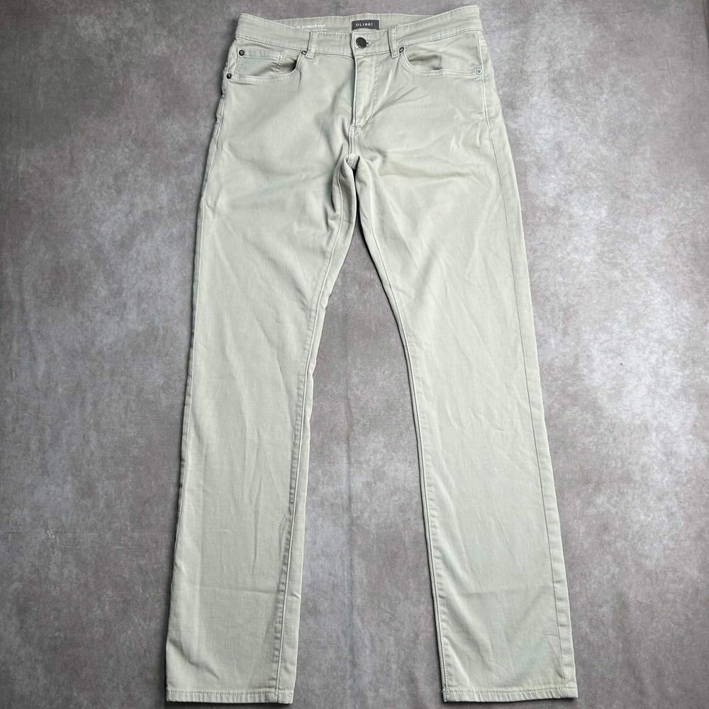 DL1961 Russell Slim Straight Khaki Tan Ultimate Knit Pants Mens 31x34